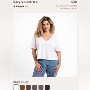 Brand NEW nuuds Boxy V-Neck Tee White XL